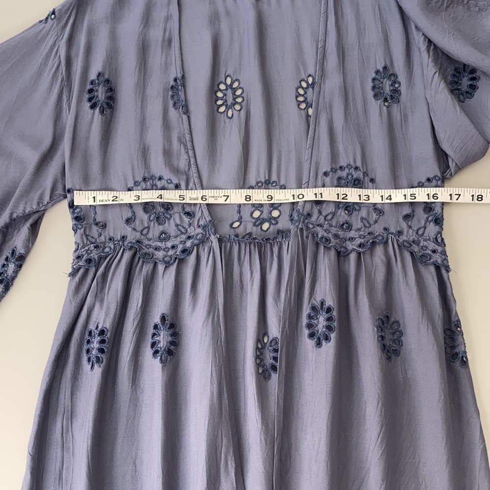 American Eagle Blue Long Kimono - Picture 13 of 16